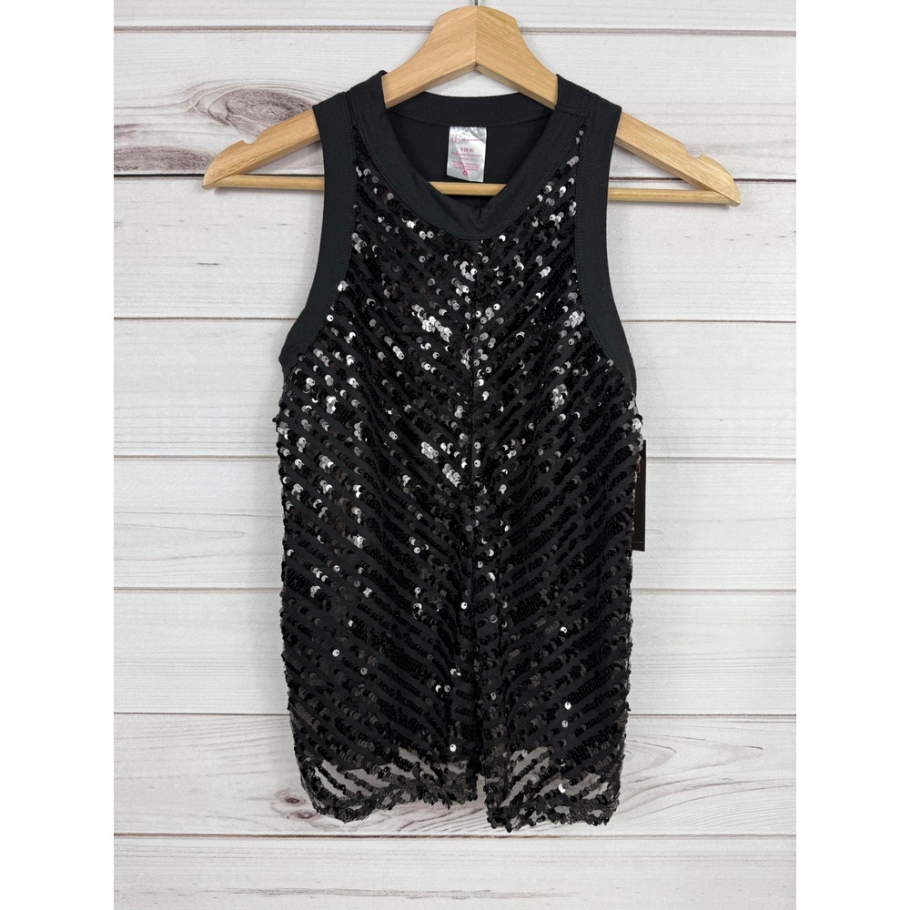 No Boundaries Black Sequin Tank Top Sleeveless‎ Party Top Women's Small